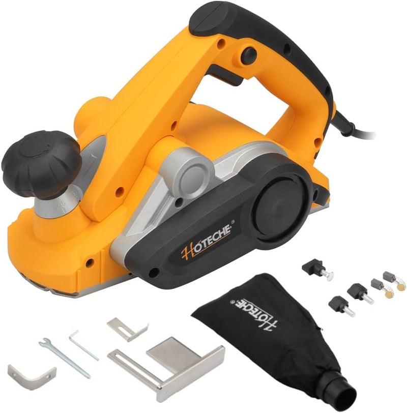 HOTECHE 3-1/4-Inch 7.5-Amp Electric Hand Planer for woodworking – High-Speed Corded Wood Planer with TCT Blade, Copper Motor, and Complete Accessory Kit - Image 1